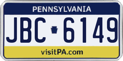 PA license plate JBC6149