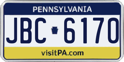PA license plate JBC6170