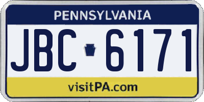 PA license plate JBC6171