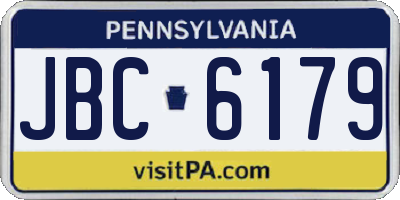 PA license plate JBC6179