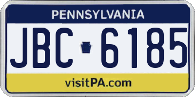 PA license plate JBC6185