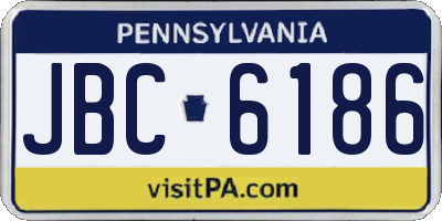 PA license plate JBC6186