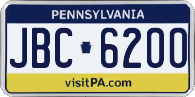 PA license plate JBC6200