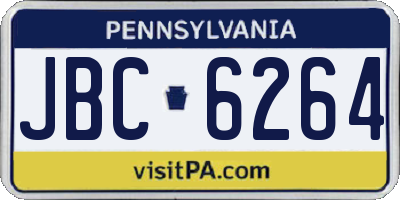 PA license plate JBC6264