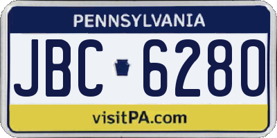 PA license plate JBC6280