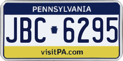 PA license plate JBC6295