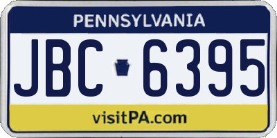 PA license plate JBC6395