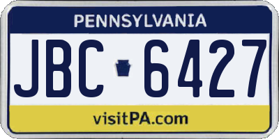 PA license plate JBC6427
