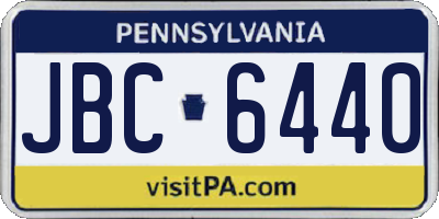 PA license plate JBC6440