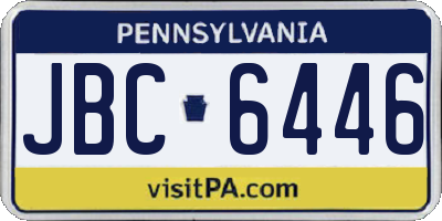 PA license plate JBC6446