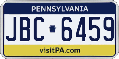 PA license plate JBC6459