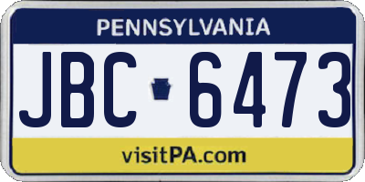 PA license plate JBC6473