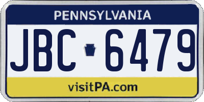 PA license plate JBC6479