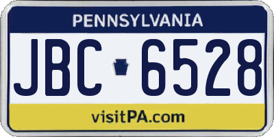 PA license plate JBC6528