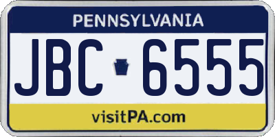 PA license plate JBC6555