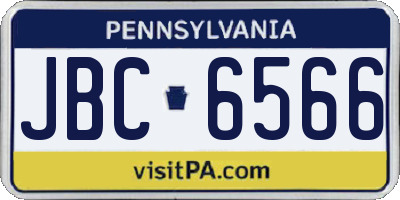 PA license plate JBC6566