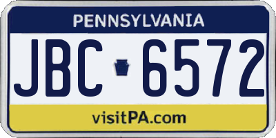 PA license plate JBC6572