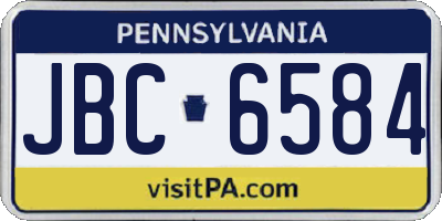 PA license plate JBC6584