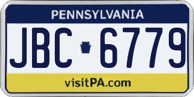 PA license plate JBC6779