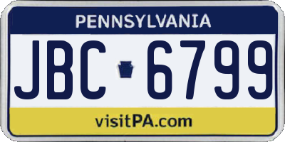 PA license plate JBC6799