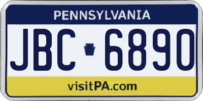 PA license plate JBC6890