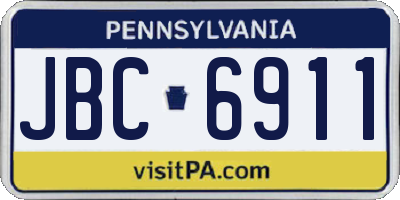 PA license plate JBC6911
