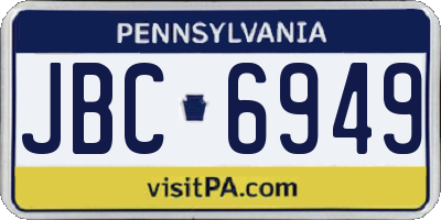 PA license plate JBC6949