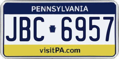 PA license plate JBC6957
