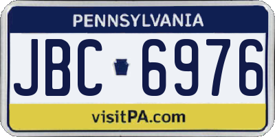 PA license plate JBC6976