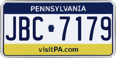 PA license plate JBC7179