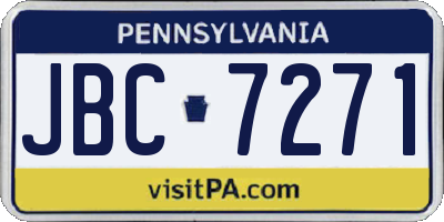 PA license plate JBC7271