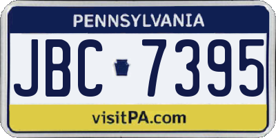 PA license plate JBC7395