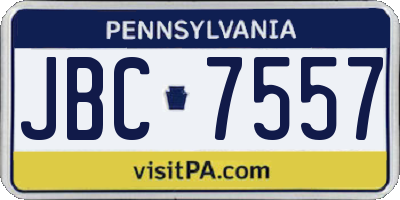 PA license plate JBC7557