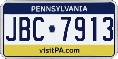 PA license plate JBC7913