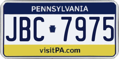 PA license plate JBC7975