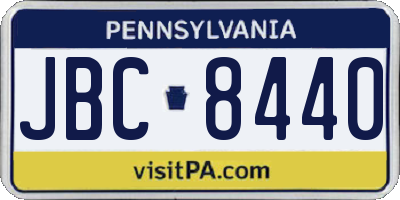 PA license plate JBC8440