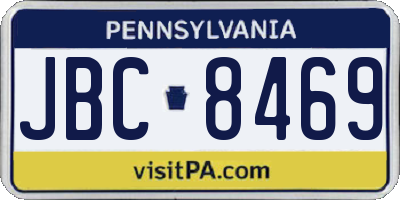 PA license plate JBC8469