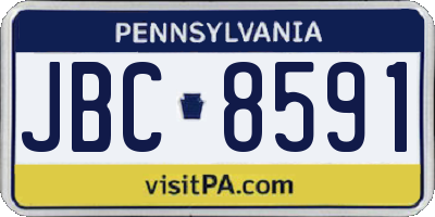 PA license plate JBC8591