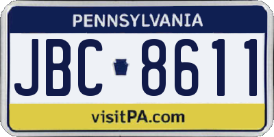 PA license plate JBC8611