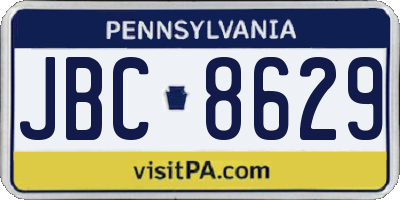 PA license plate JBC8629