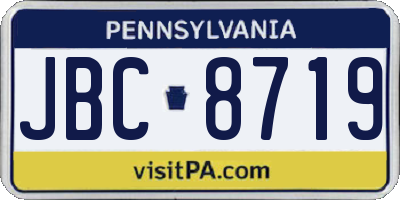 PA license plate JBC8719