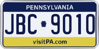 PA license plate JBC9010
