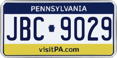 PA license plate JBC9029