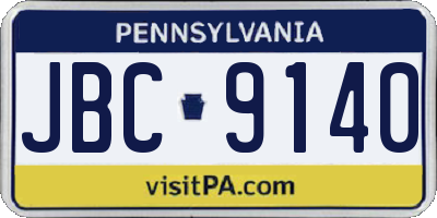 PA license plate JBC9140