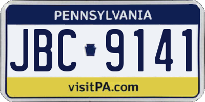 PA license plate JBC9141