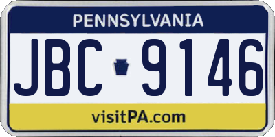 PA license plate JBC9146