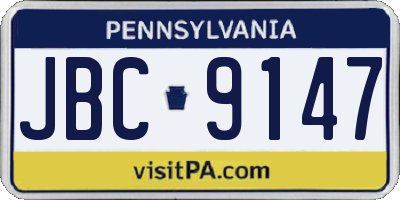 PA license plate JBC9147