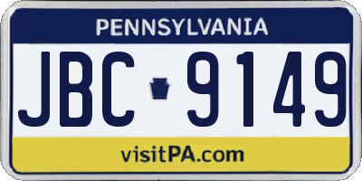 PA license plate JBC9149