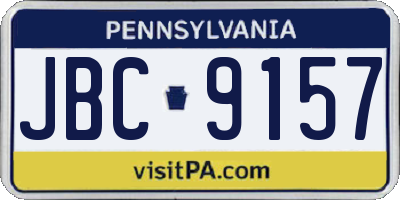 PA license plate JBC9157