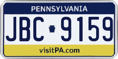 PA license plate JBC9159